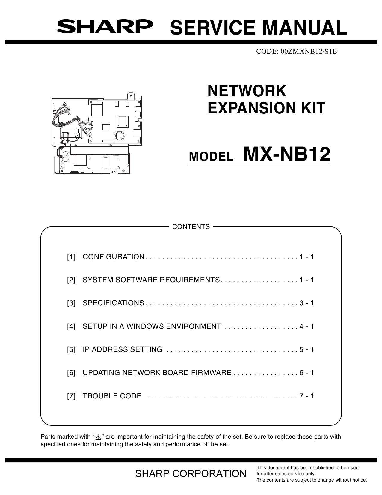 SHARP MX NB12 Service Manual-1